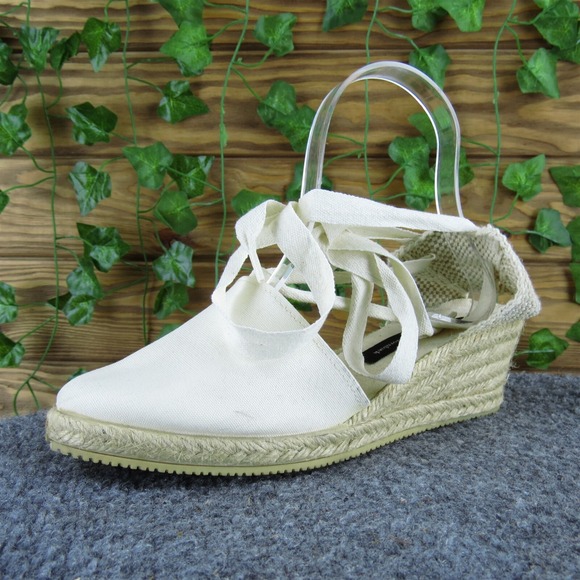 Ilse Jacobsen Women's‎  Espadrille White Fabric Sz 37 Medium Gently Used 2025 - Picture 1 of 6